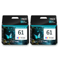 61 Tri-color Ink Catridges Compatible for HP 61 Ink Cartridges for HP Printer Ink 61 - 2 Pack
