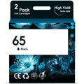 65 Black Ink Cartridges Compatible for HP 65 Ink Cartridges for Printer Ink 65 Works with HP Ink 65  Envy 5055 5052, 5000,DeskJet 3755 2600 Printer (1 Black)