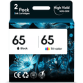 65 Ink Cartridges Black &Tri-Color Compatible for HP 65 Ink Cartridges for Printer Ink 65 Works with HP Ink 65  Envy 5055 5052, 5000,DeskJet 3755 2600 Printer (2-Pack)