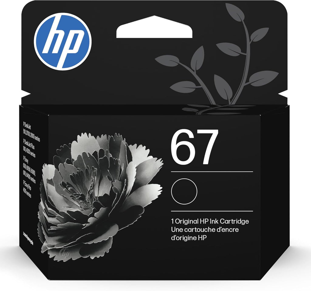 67 Ink Cartridge | Works with DeskJet 1255, 2700, 4100 and Envy 6000, 6400 Series, Eligible for Instant Ink, 3YM56AN Packaging May Vary