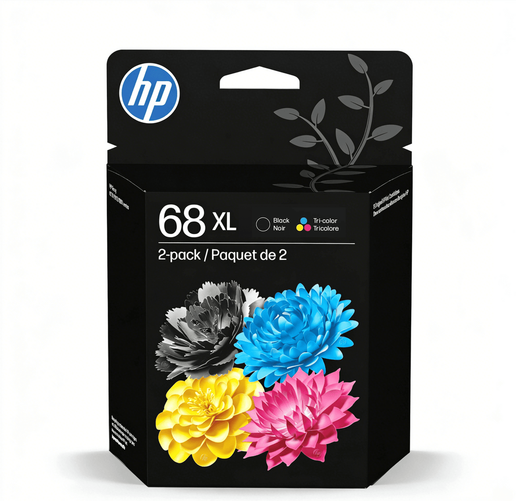 68XL 68 Ink Cartridges Compatible for HP 68 68e Ink Cartridges Black&Tri-Color High Yield | Works for Envy 6155e 6152e 6555e 6552e 6558e (2Pack )