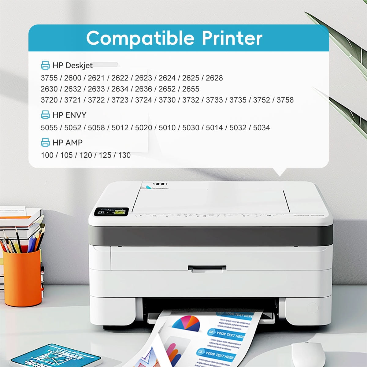 65 Ink Cartridges Black &Tri-Color Compatible for HP 65 Ink Cartridges for Printer Ink 65 Works with HP Ink 65  Envy 5055 5052, 5000,DeskJet 3755 2600 Printer (2-Pack)