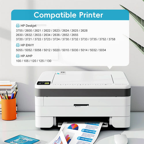65 Ink Cartridges Black &Tri-Color Compatible for HP 65 Ink Cartridges for Printer Ink 65 Works with HP Ink 65  Envy 5055 5052, 5000,DeskJet 3755 2600 Printer (2-Pack)